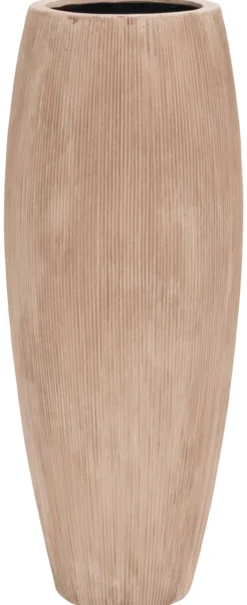 Plantenpot Surabaya Big stripe beige Ø37 x H100 cm