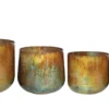 Plantenpotten gold/green (set van 4)