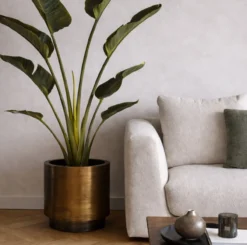 Plantenpot Uyuni S Ø40 cm aged brass