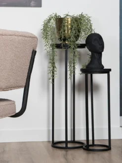 Plantentafels Sam Rond - Set van 3 - Bruin Mangohout