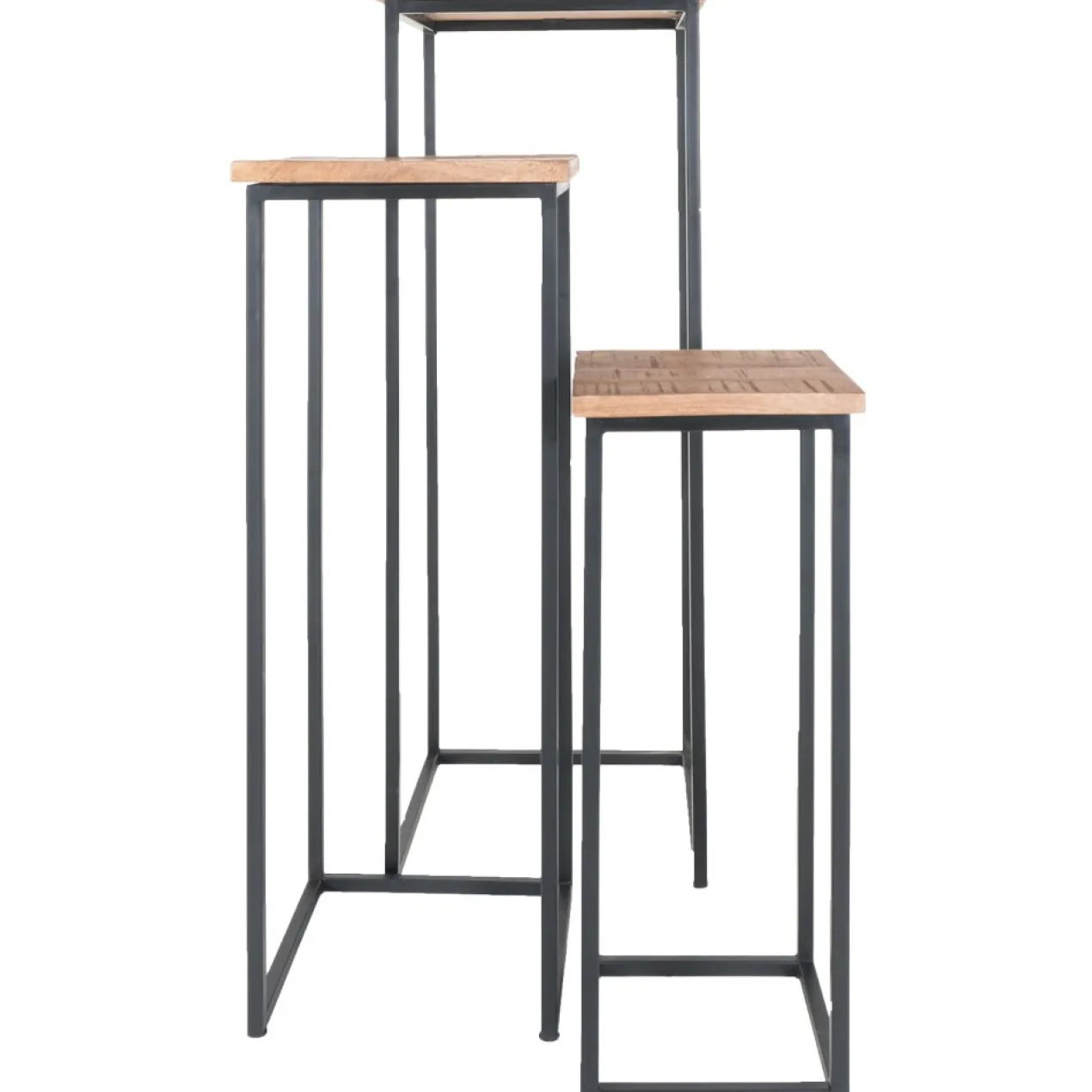 Plantentafels Sam Vierkant - Set van 3 - Bruin Mangohout