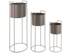 Plant pot set Essence round iron moss green