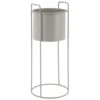 Plant pot set Essence round iron warm grey