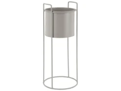 Plant pot set Essence round iron warm grey