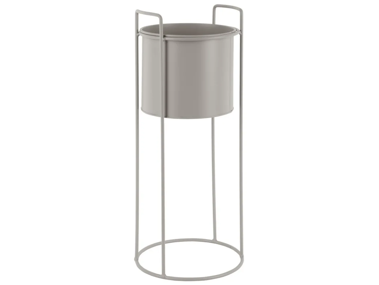 Plant pot set Essence round iron warm grey