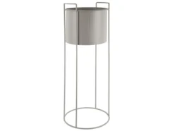 Plant pot set Essence round iron warm grey