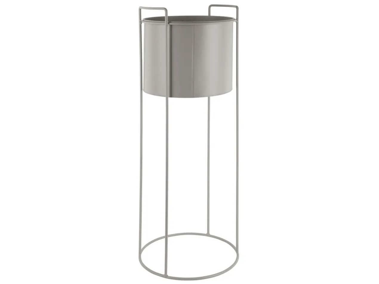 Plant pot set Essence round iron warm grey