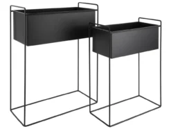 Plant pot set Essence straight iron black