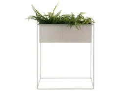 Plant pot set Essence straight iron warm grey