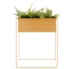 Plant pot set Essence straight iron ochre yellow