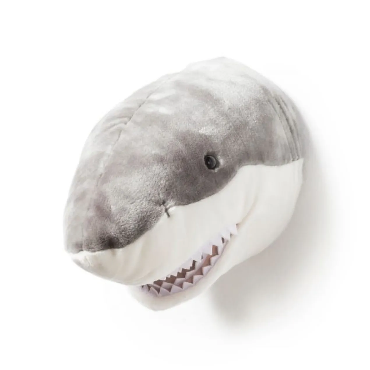 Pluche dierenkop haai Jack Grijs