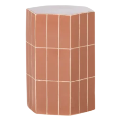 Plu decoratieve bijzettafel 54x38x32 cm keramiek oudroze