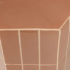 Plu decoratieve bijzettafel 54x38x32 cm keramiek oudroze
