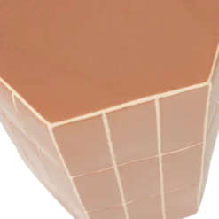 Plu decoratieve bijzettafel 54x38x32 cm keramiek oudroze
