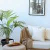 Poef Bouclé beige Ø56 cm