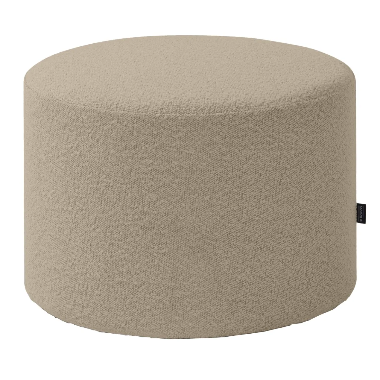 Poef Bouclé beige Ø56 cm