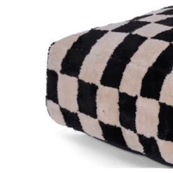 Poef Liam 20 cm black/white