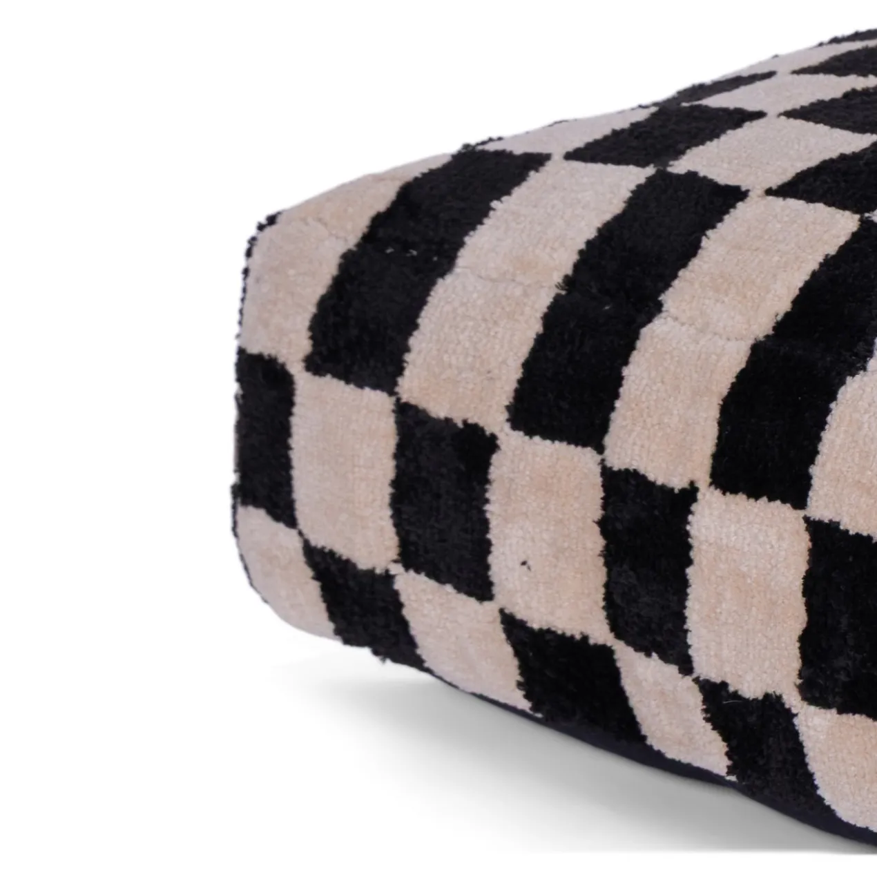 Poef Liam 20 cm black/white