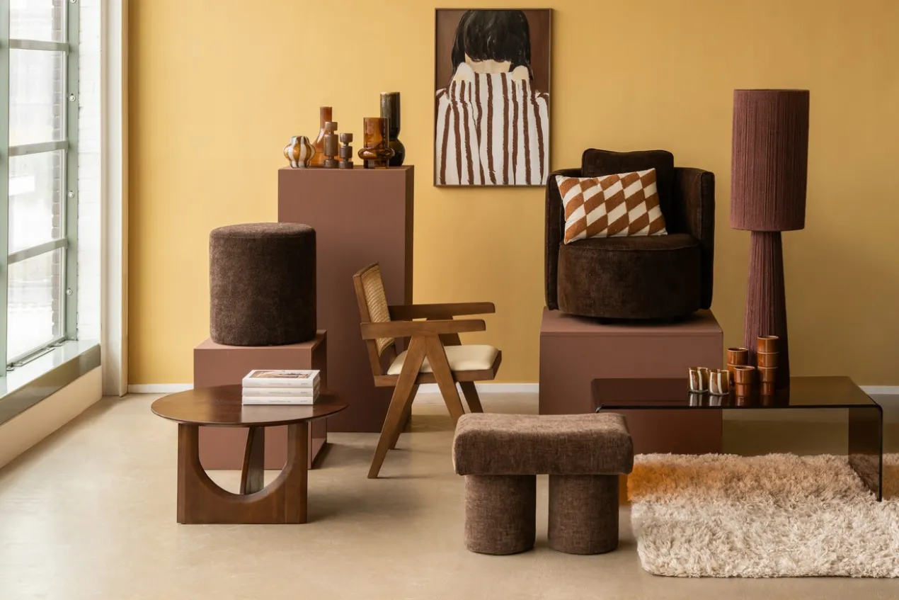 Poef Ollie dark brown