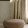 Poef Orb fawn nubuckleer