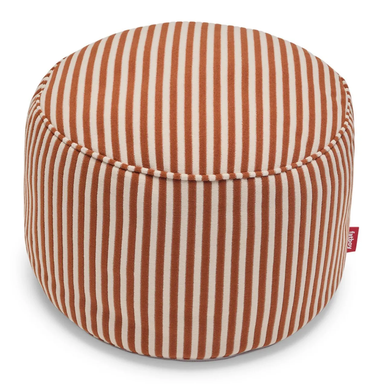 Poef Point Terry cognac creme