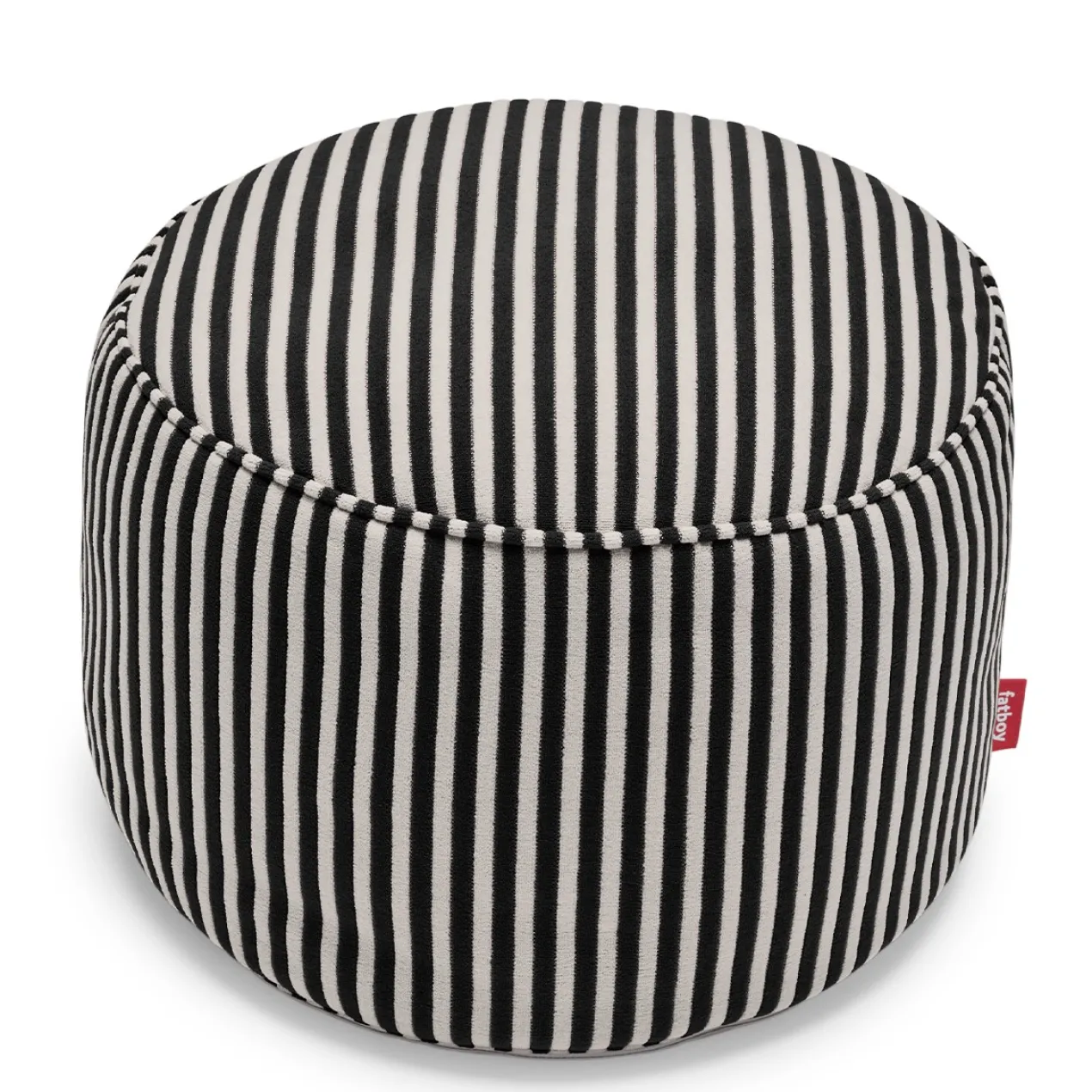Poef Point Terry stripe black creme