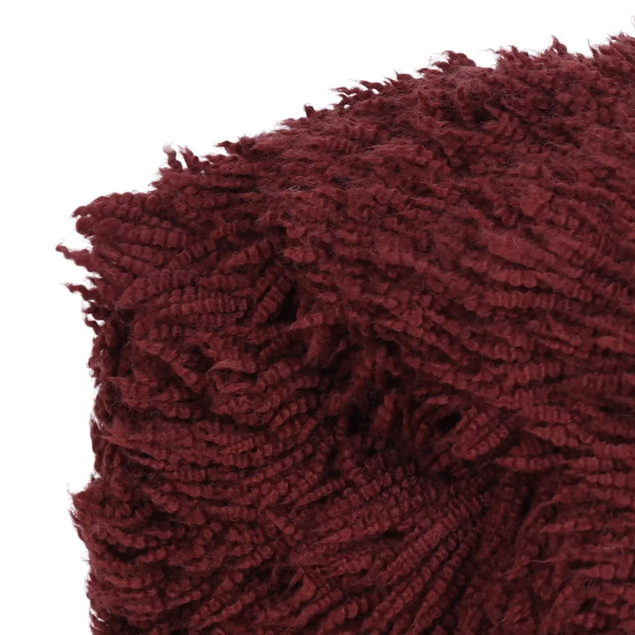 Poef Shaggy bordeaux