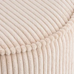 Poef Talia ribstof beige Ø40 cm