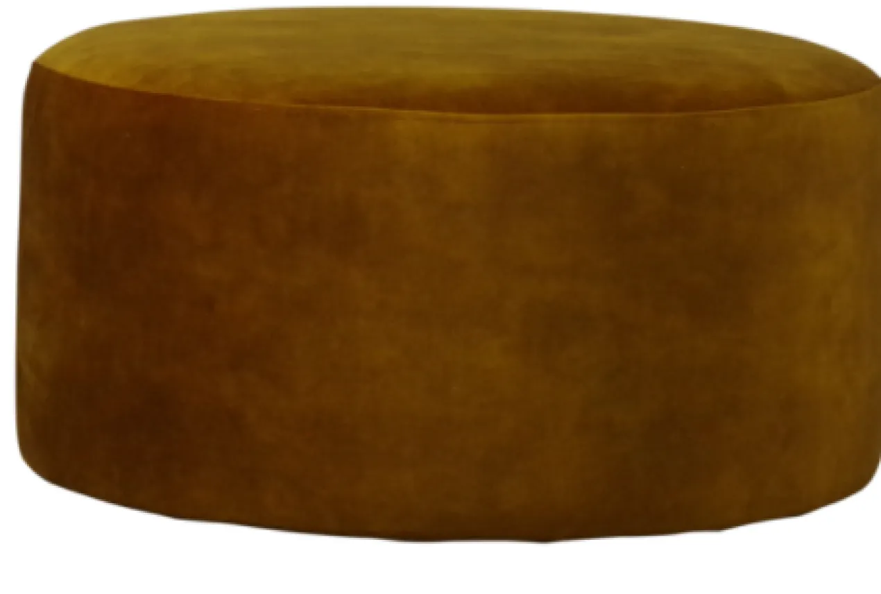 Poef Velvet 60/80 cm Poef Velvet 80 Oker