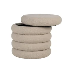 Poef Willemijn Bouclé beige