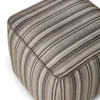 Poef Zahara outdoor grey stripe