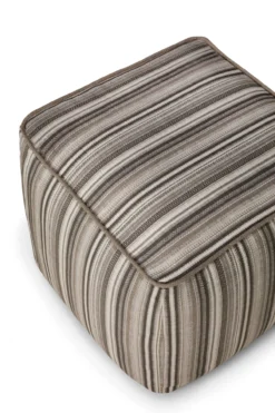 Poef Zahara outdoor grey stripe