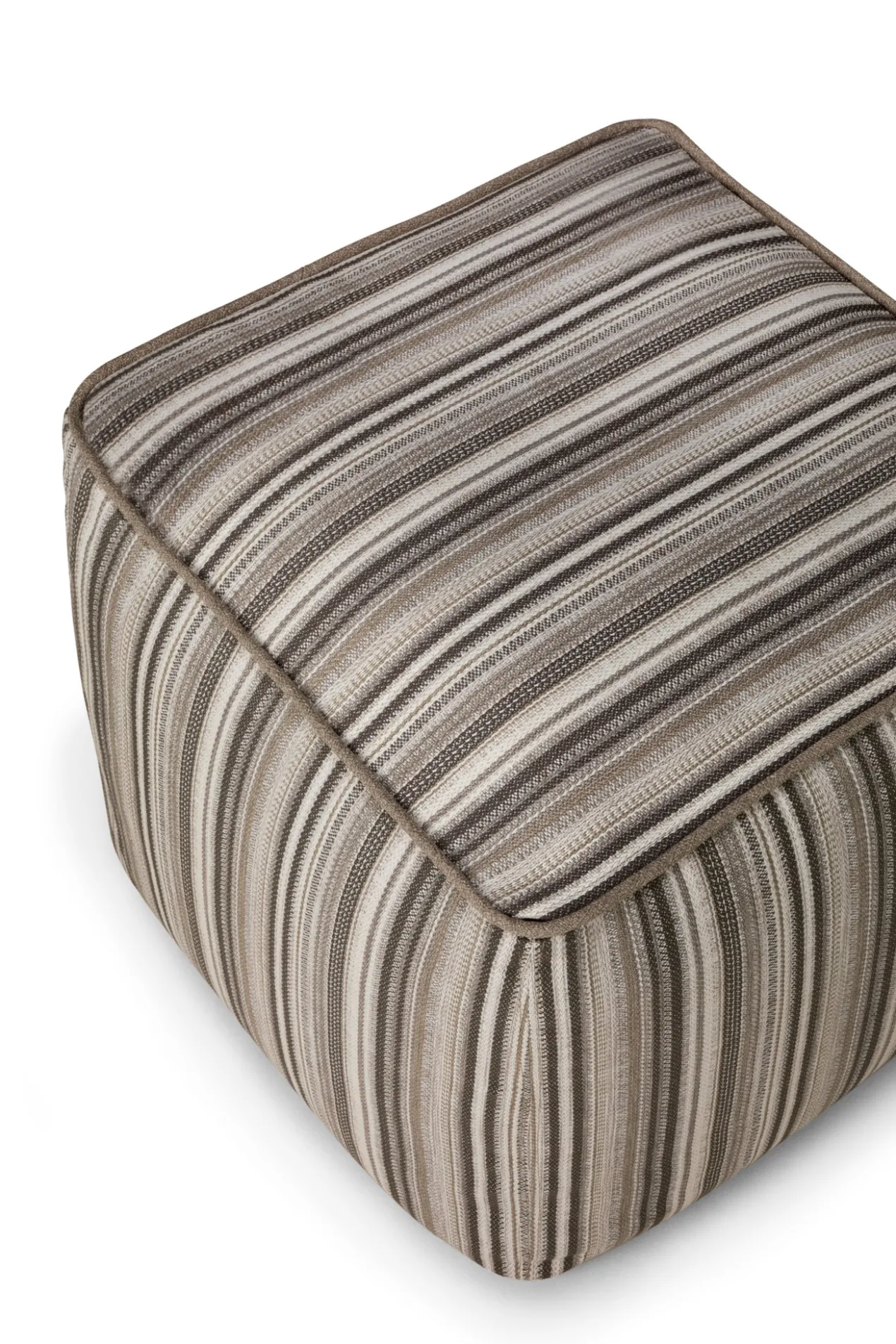 Poef Zahara outdoor grey stripe