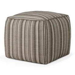 Poef Zahara outdoor grey stripe