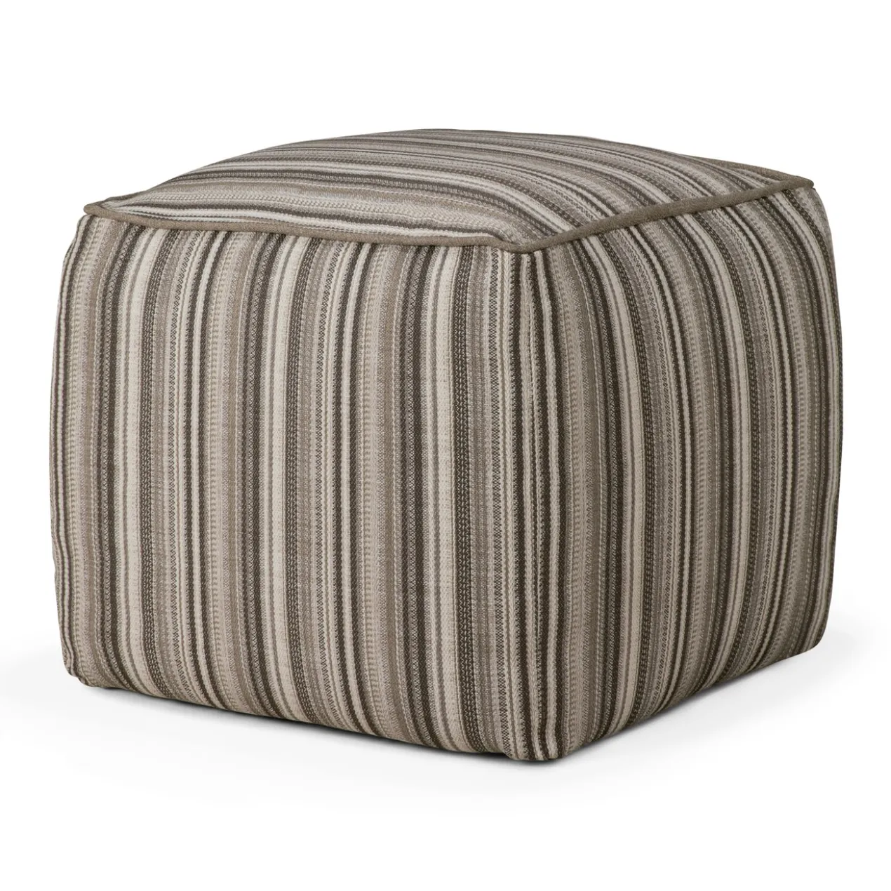Poef Zahara outdoor grey stripe