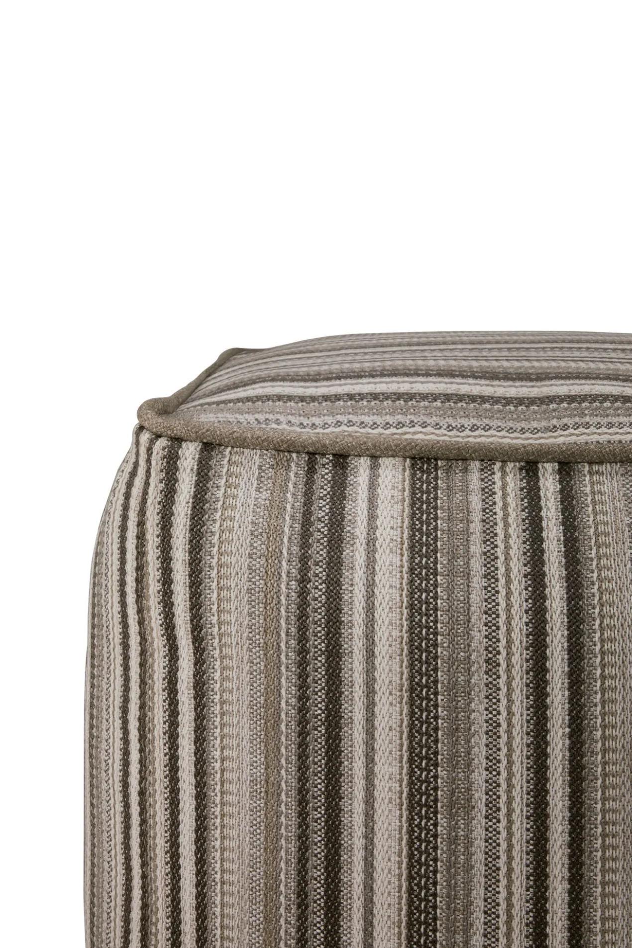 Poef Zahara outdoor grey stripe