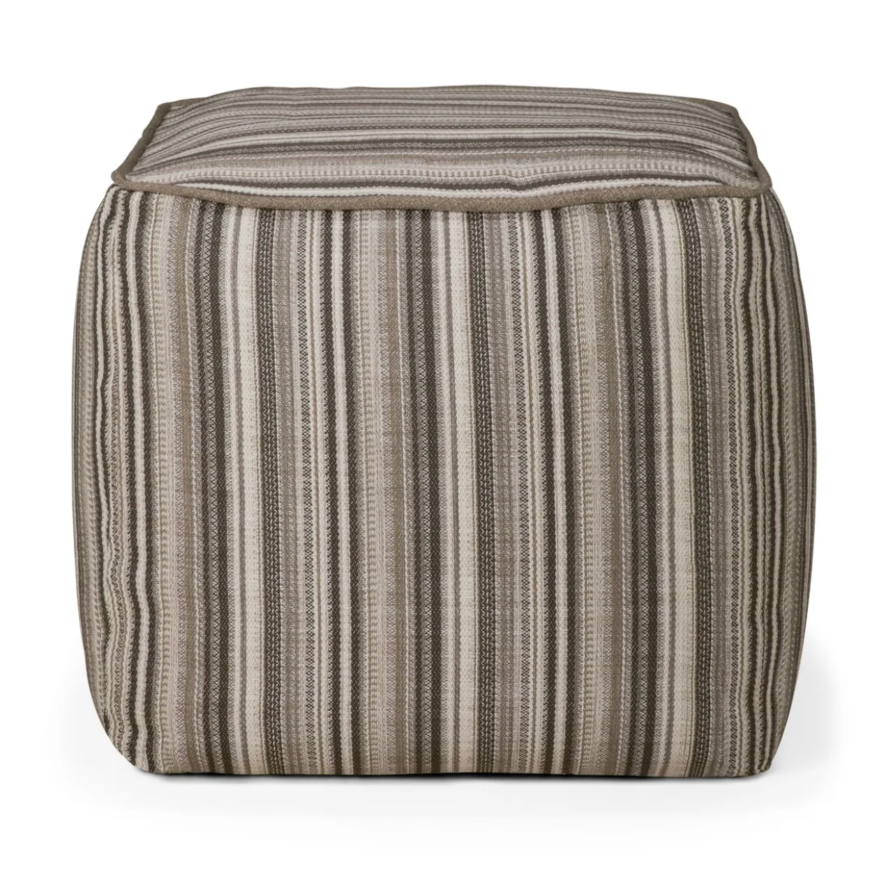 Poef Zahara outdoor grey stripe