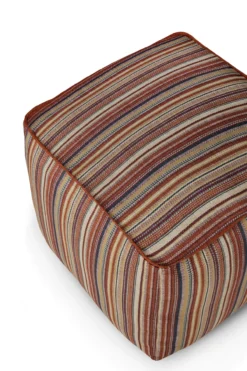 Poef Zahara outdoor terra stripe