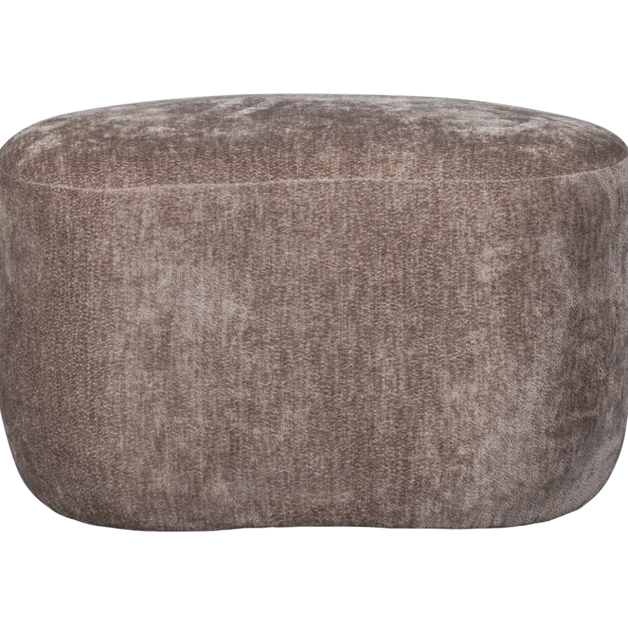 Popular organische poef taupe