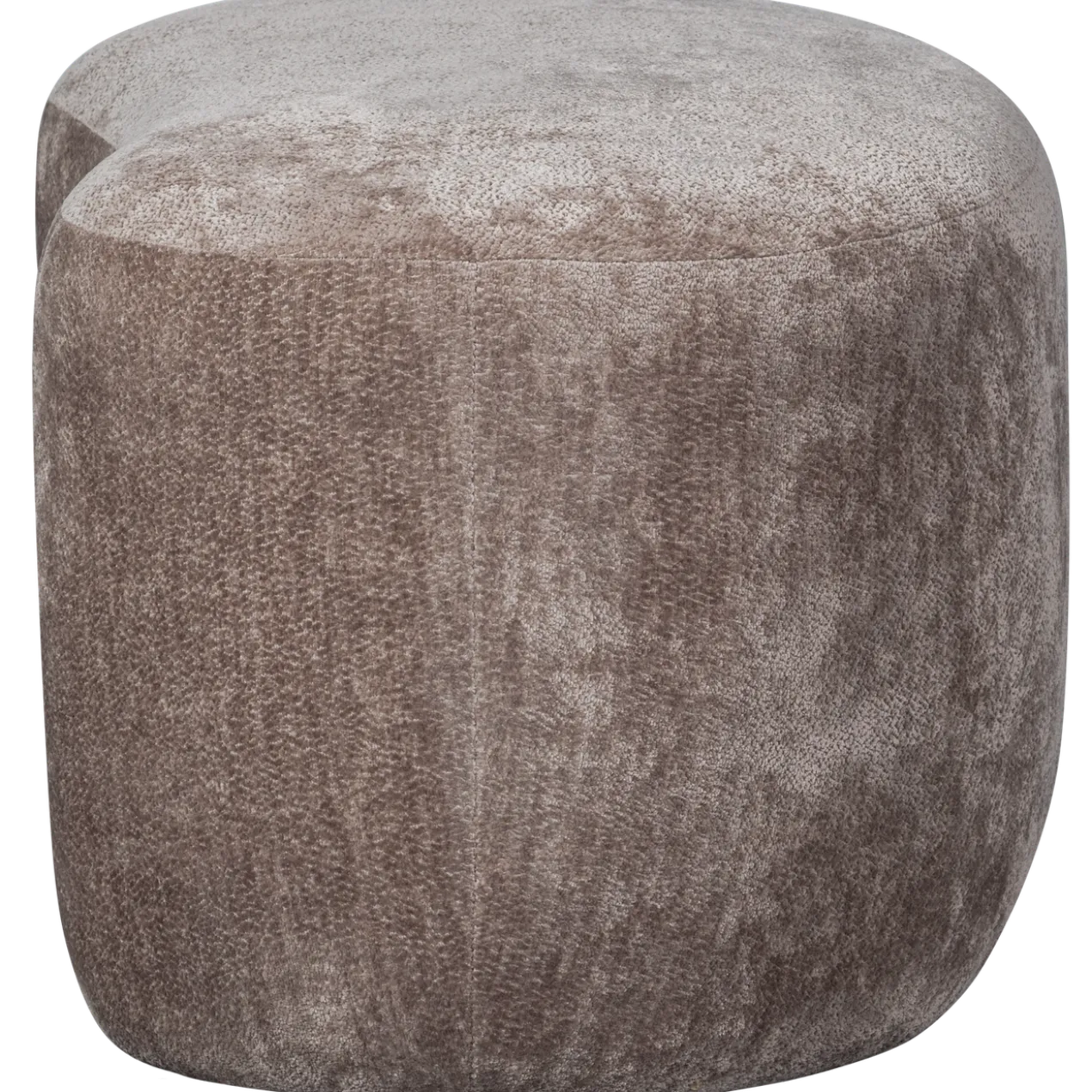 Popular organische poef taupe