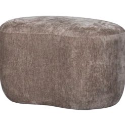 Popular organische poef taupe