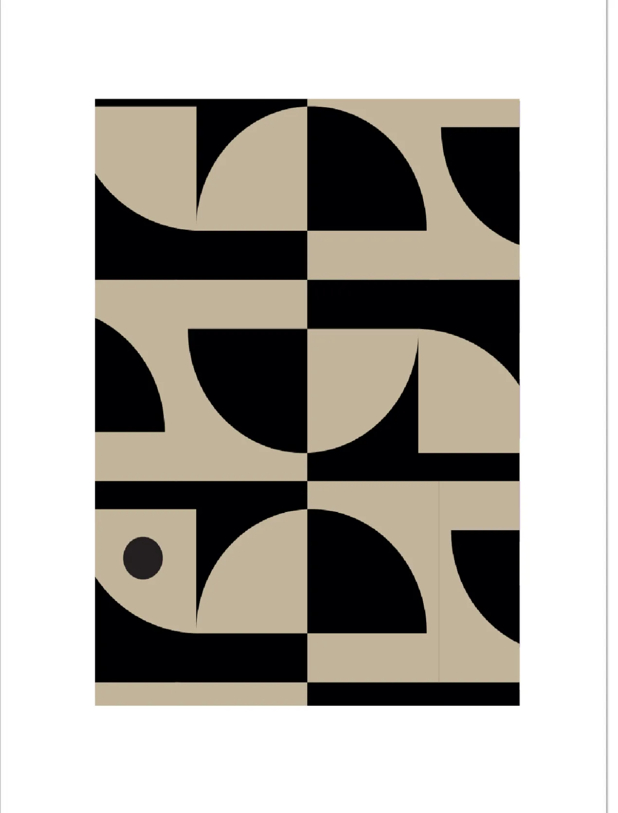 Poster Abstract beige 30 x 40 cm