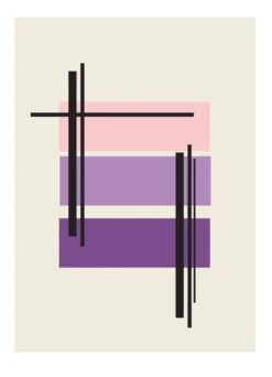 Poster Abstract Lavender 40 x 50 cm
