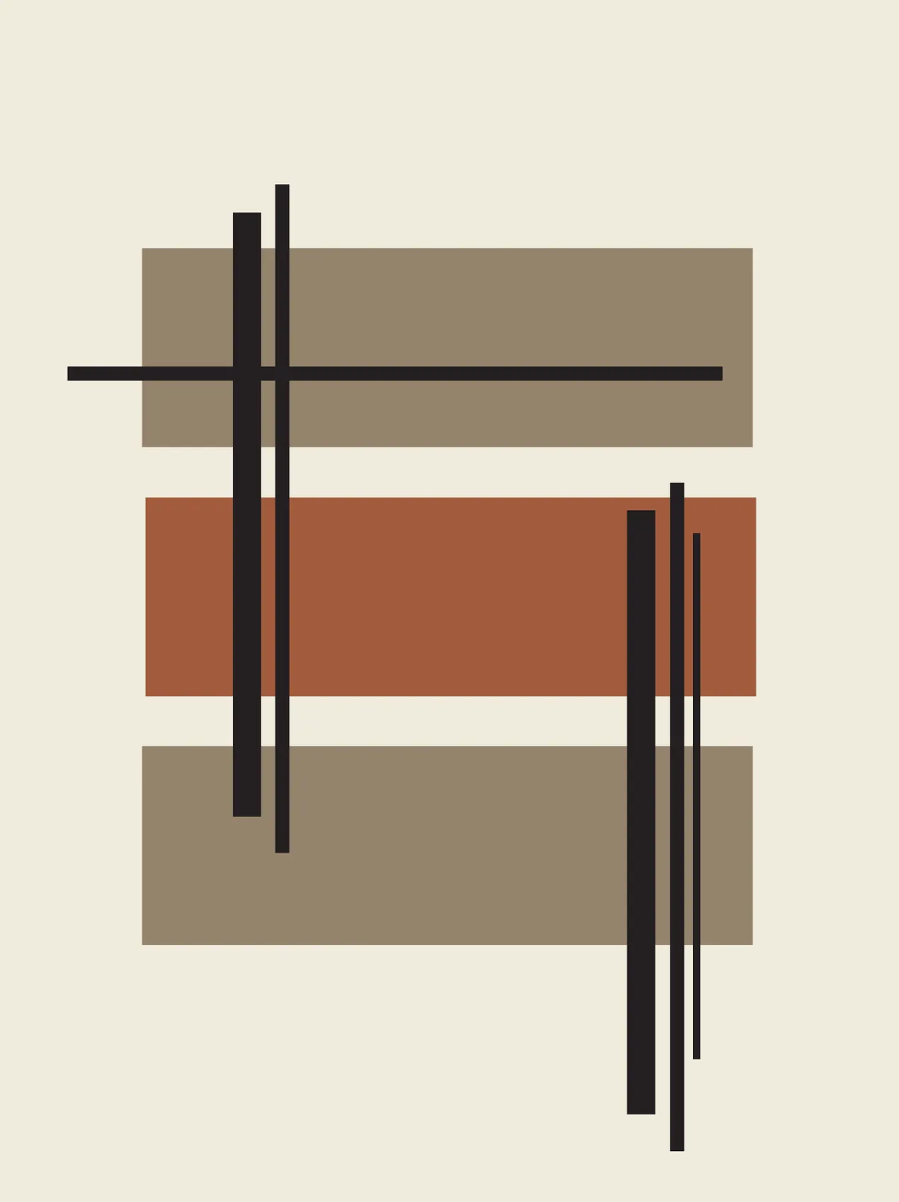 Poster Abstract sand 40 x 50 cm