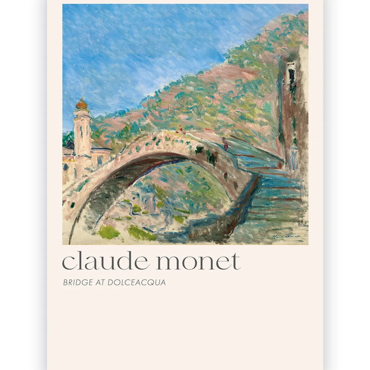 Poster Claude Monet Bridge at Dolceacqua 40x60 cm
