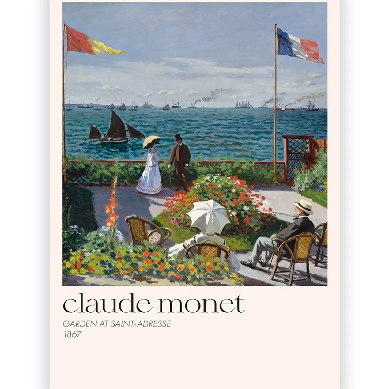 Poster Claude Monet Terras in Sainte-Adresse 70x100 cm