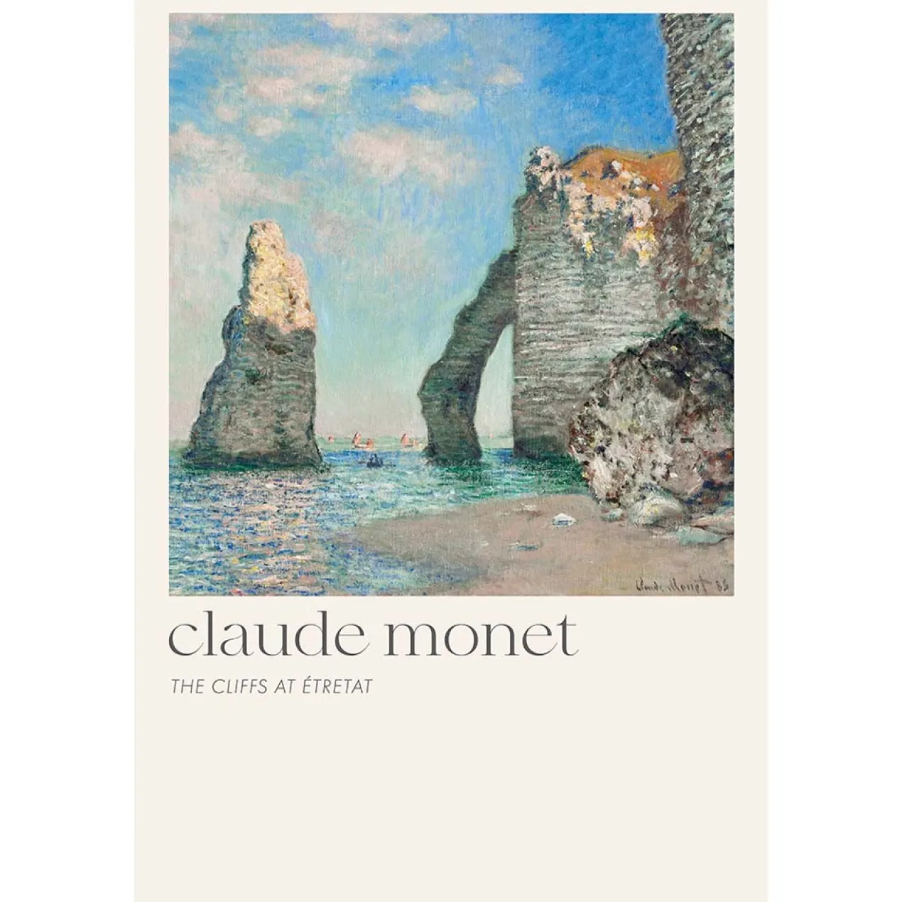 Poster Claude Monet - The cliffs at Étretat 70x100 cm