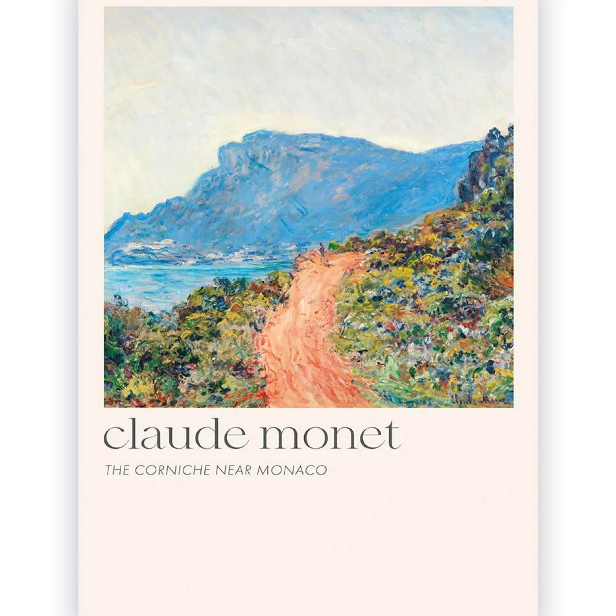 Poster Claude Monet The Corniche near Monaco 30x45 cm