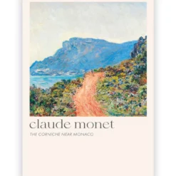 Poster Claude Monet The Corniche near Monaco 70x100 cm
