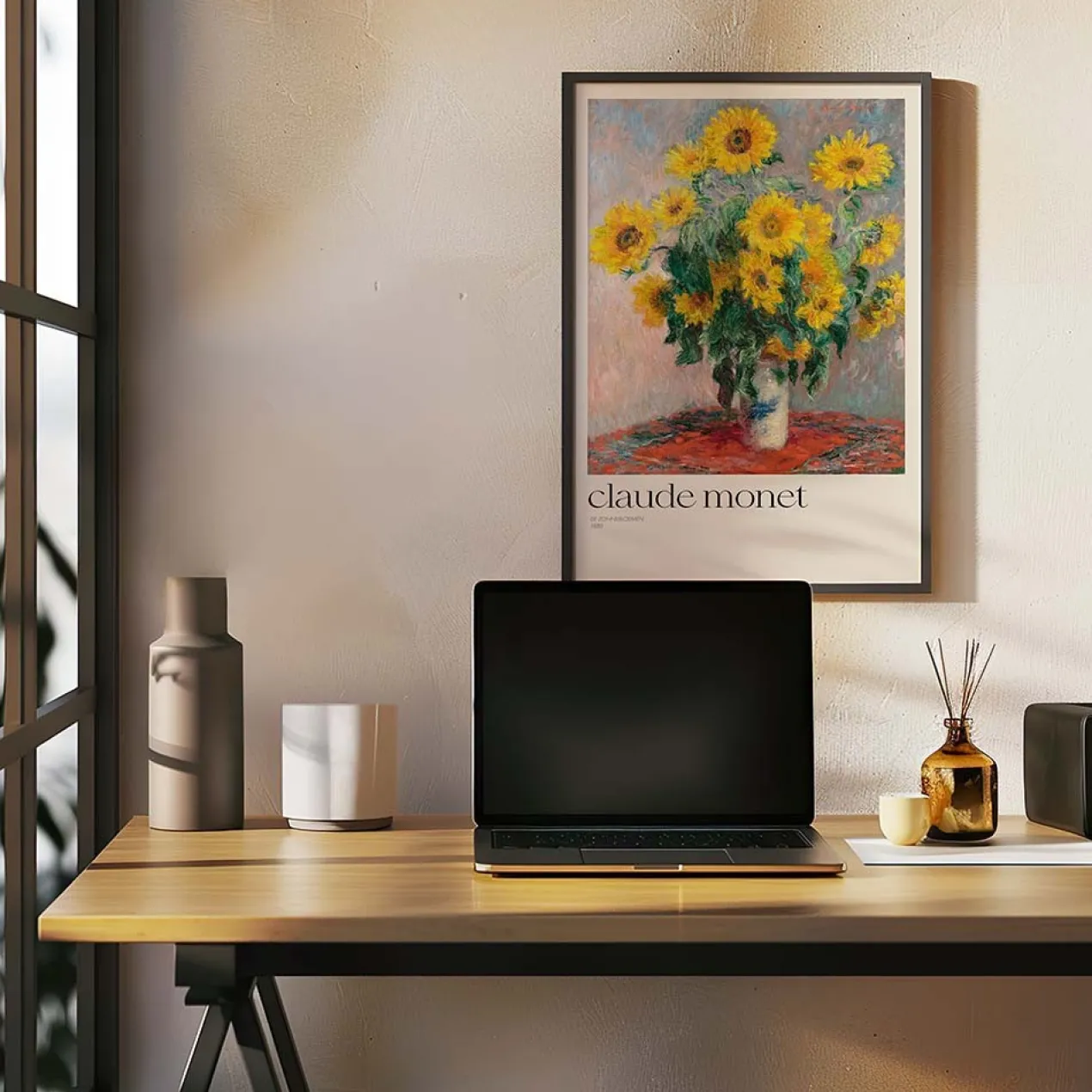 Poster Claude Monet - Zonnebloemen 40x60 cm
